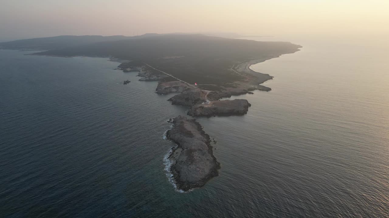 北塞浦路斯土耳其共和国岛的尽头视频素材