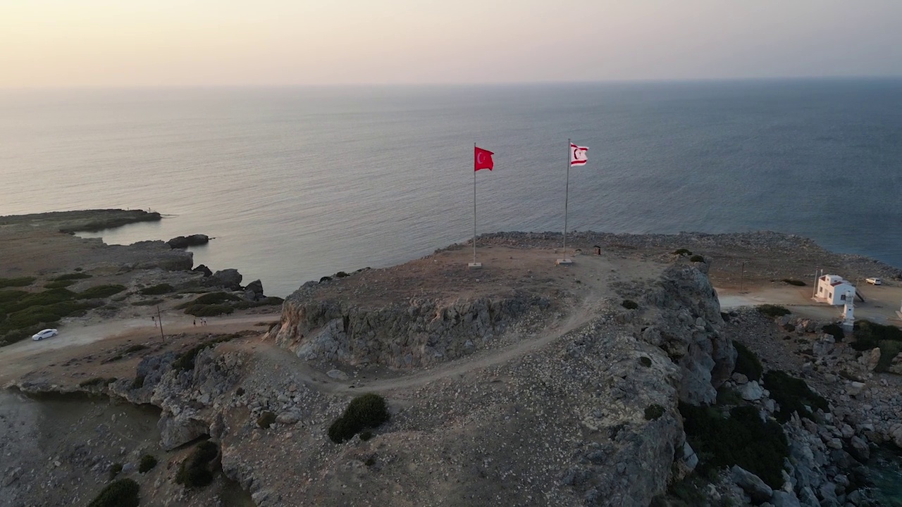 北塞浦路斯土耳其共和国岛的尽头视频素材