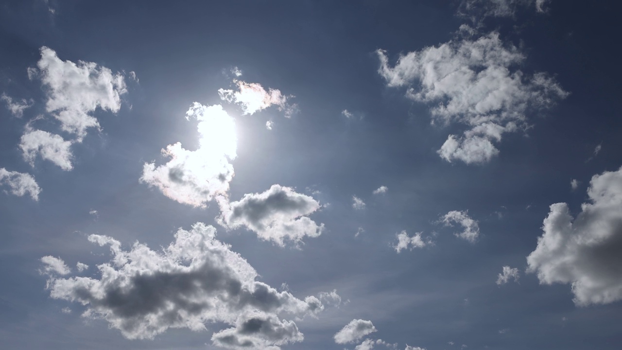 晴朗的春日，天空乌云密布视频素材