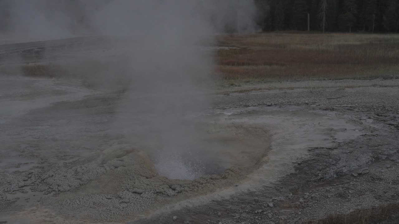 怀俄明州超级火山黄石国家公园上间歇泉盆地视频素材