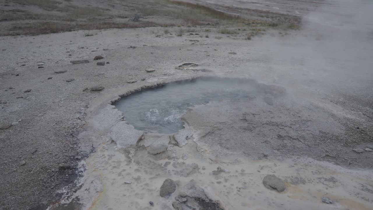 怀俄明州超级火山黄石国家公园上间歇泉盆地视频素材