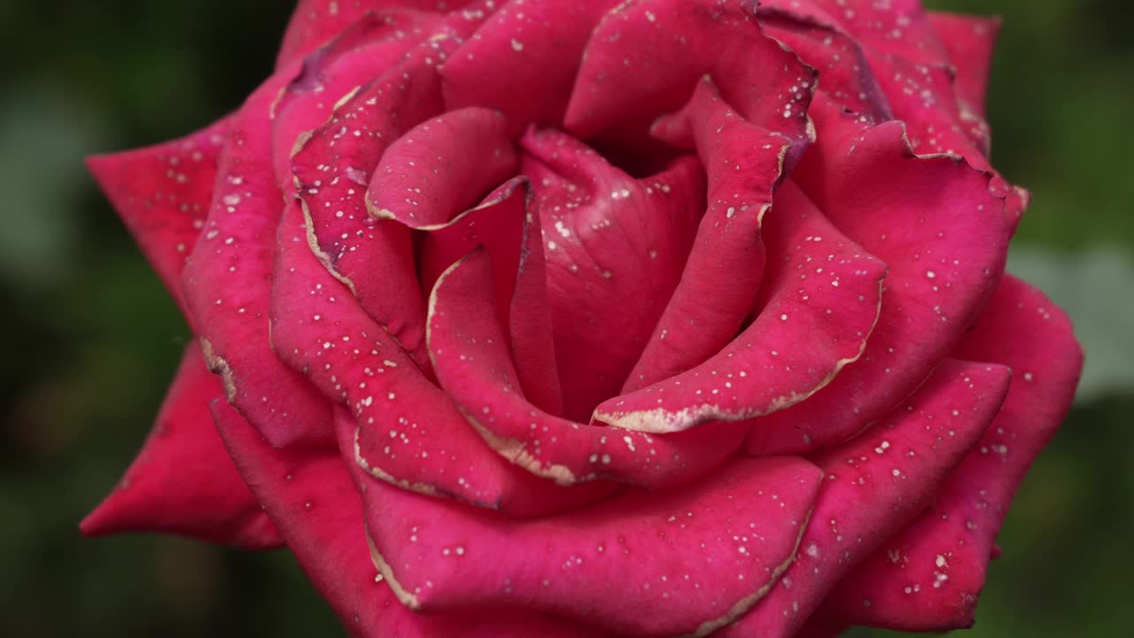 酒红色的玫瑰花瓣在风中摇曳视频素材