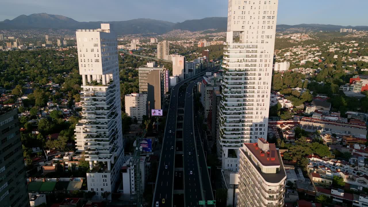 黎明时分的墨西哥城市景视频素材