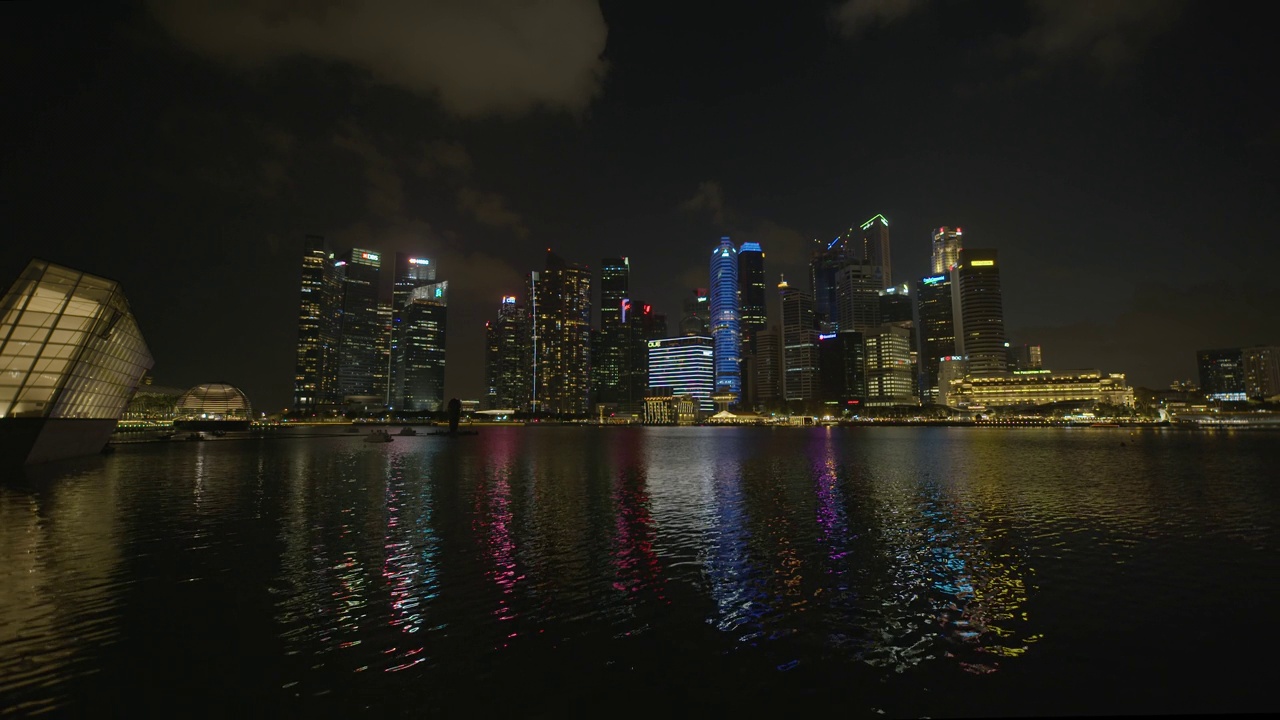 Singapore skyline of Financial District视频下载