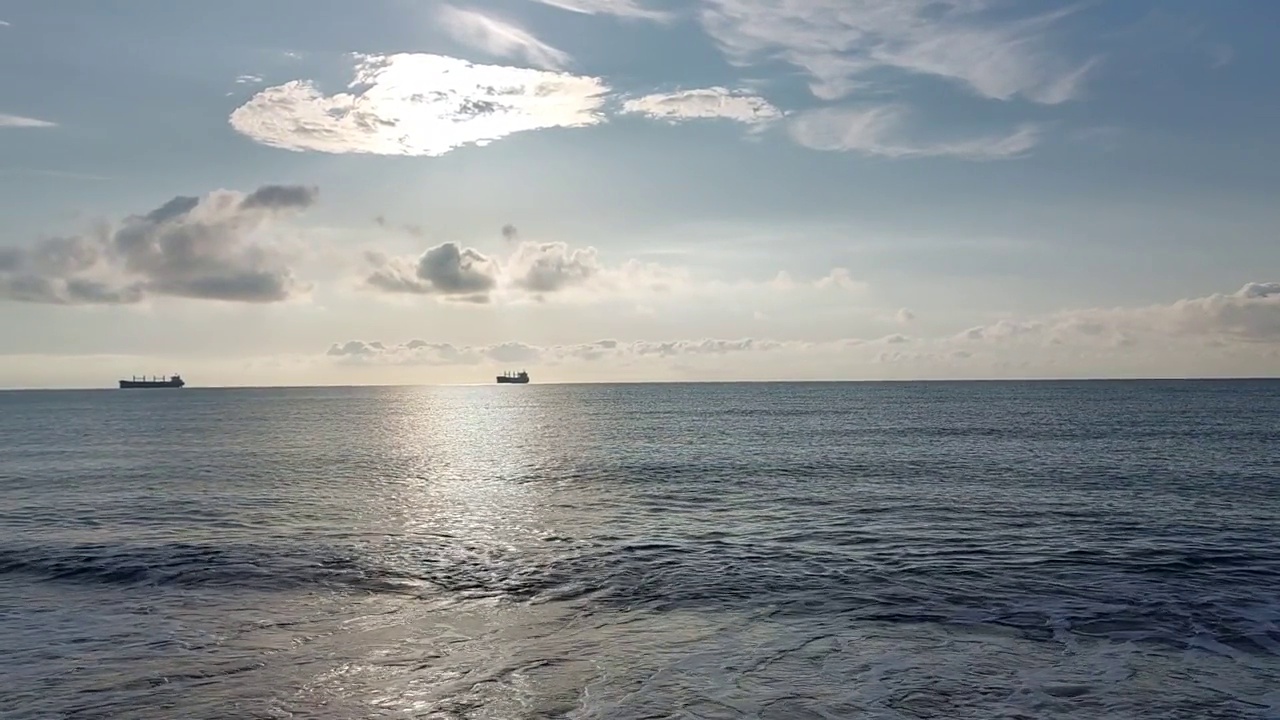 风平浪静的海面视频素材