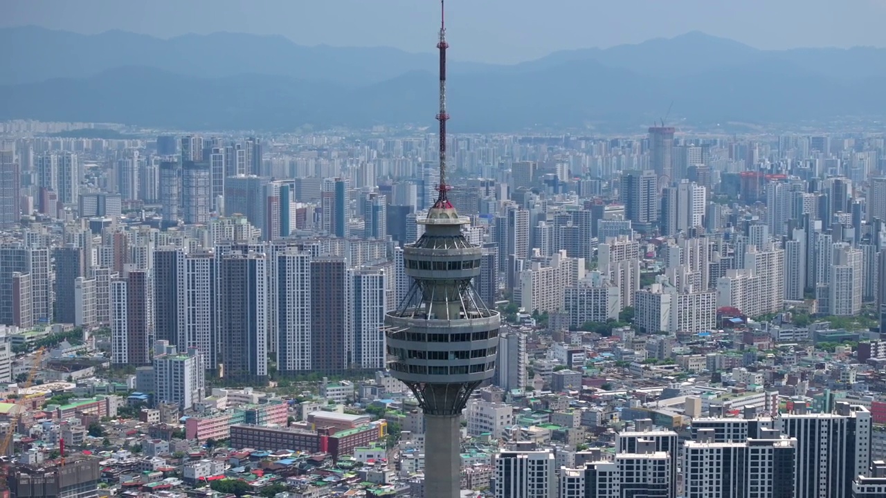 韩国大邱达西区Duryu Park、Duryu Mountain、大邱Eworld、83Tower等市中心视频素材