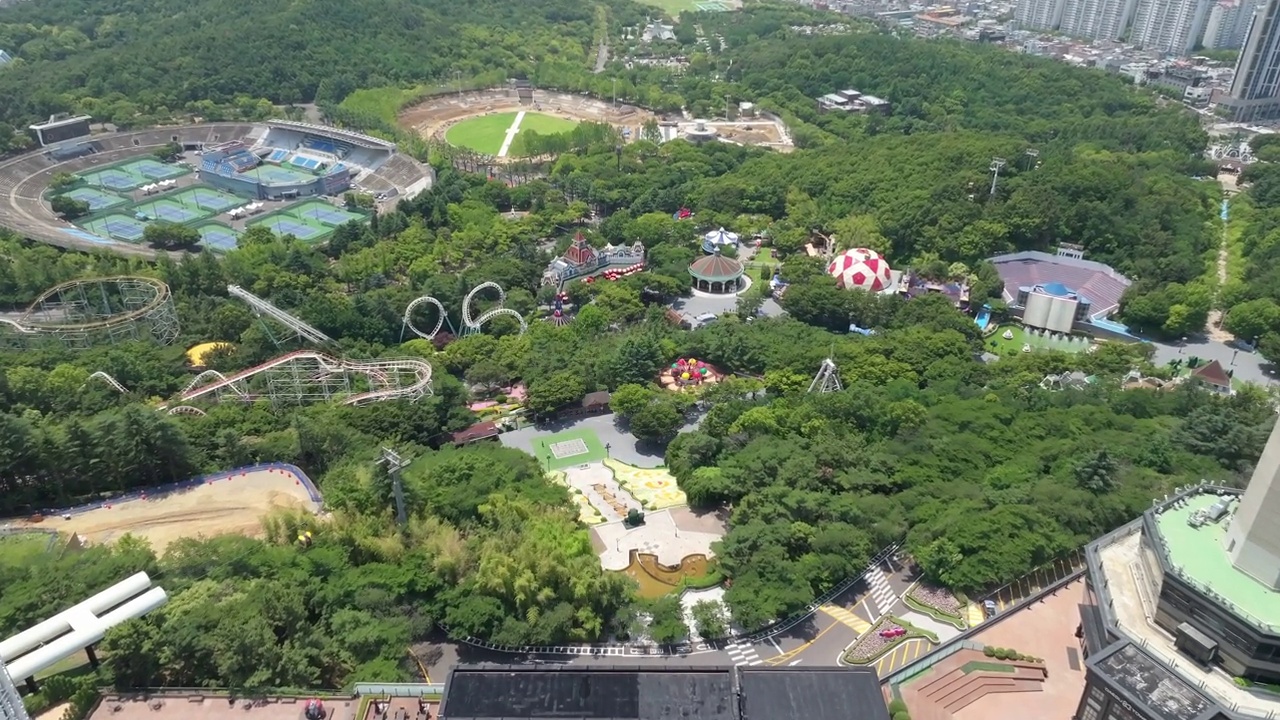 韩国大邱达西区Duryu Park、Duryu Mountain、大邱Eworld、83Tower等市中心视频素材