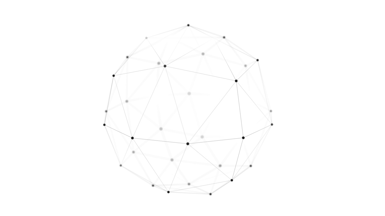 未来的数字形状由点和线。网络连接结构。大数据可视化。3 d渲染。视频下载