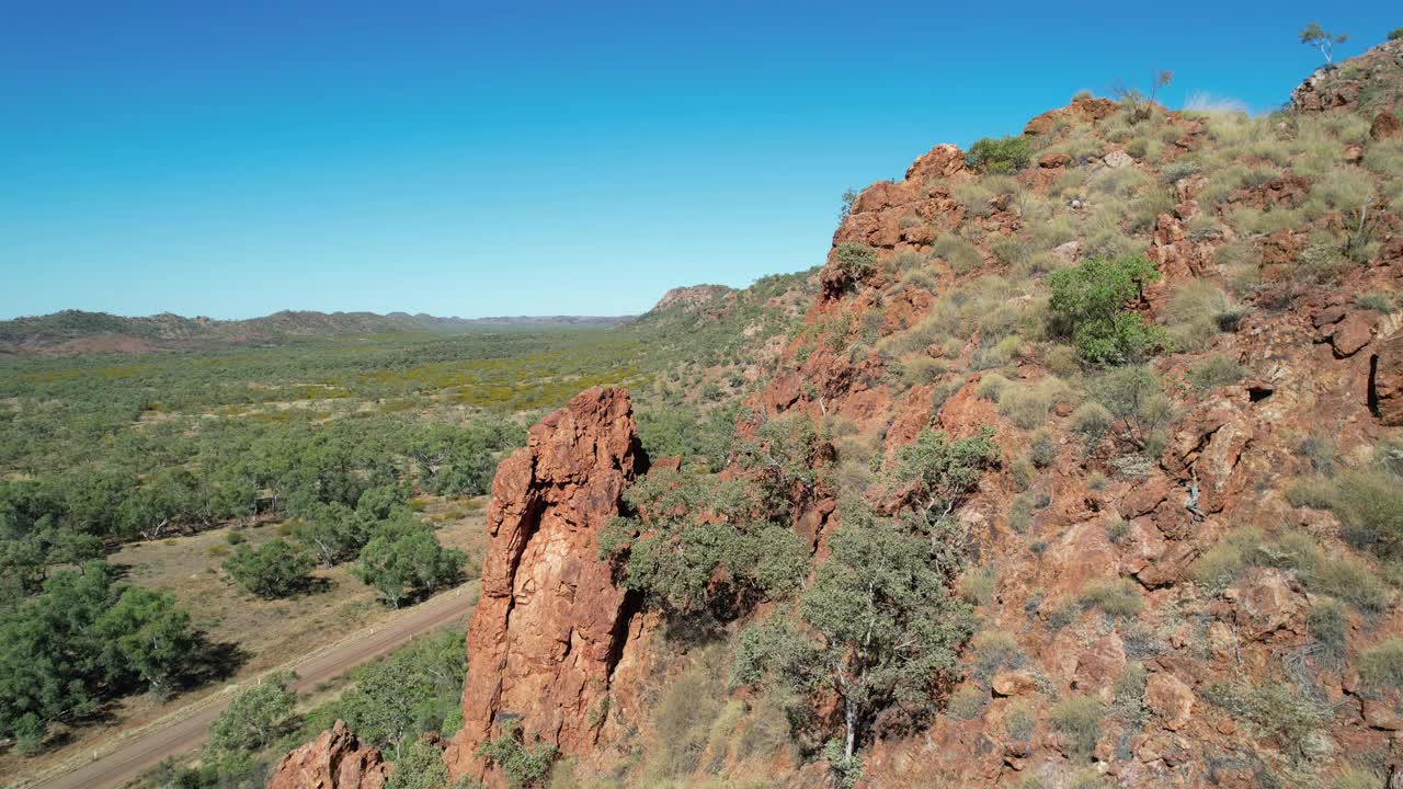 澳大利亚昆士兰州Cloncurry的航拍画面视频素材