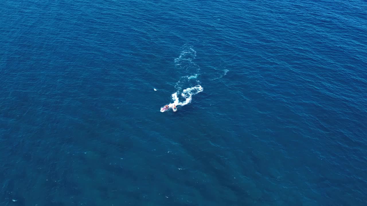 水上摩托艇在海景航行视频素材