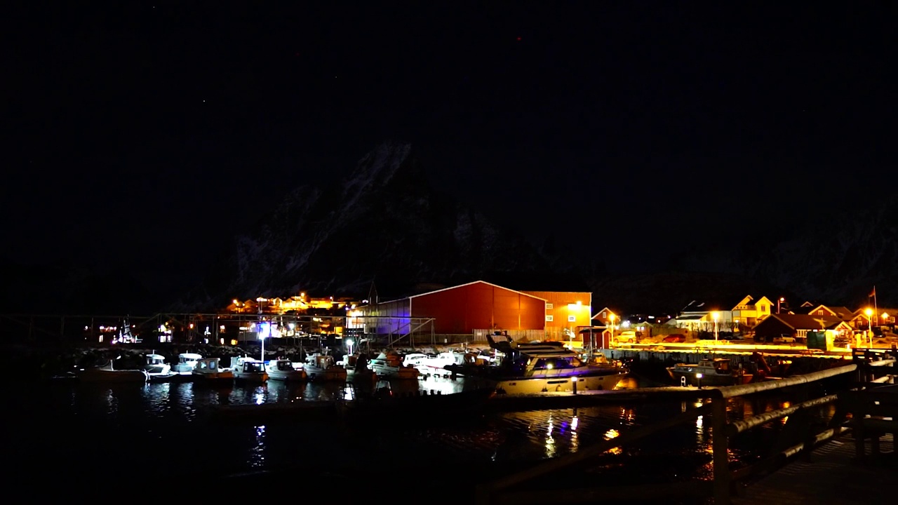 挪威罗弗敦群岛沿路的风景。视频素材