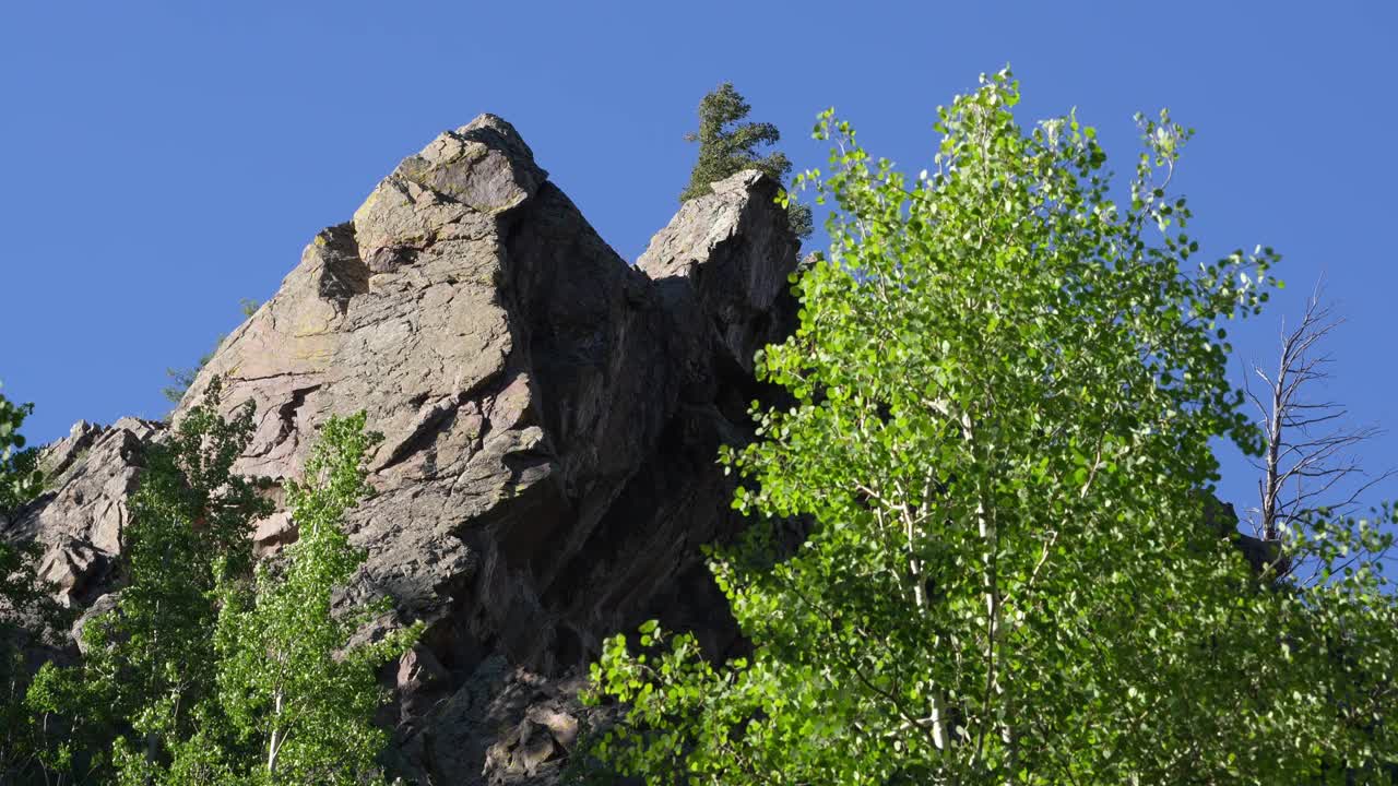 科罗拉多州甘尼森附近崎岖的山峰视频素材