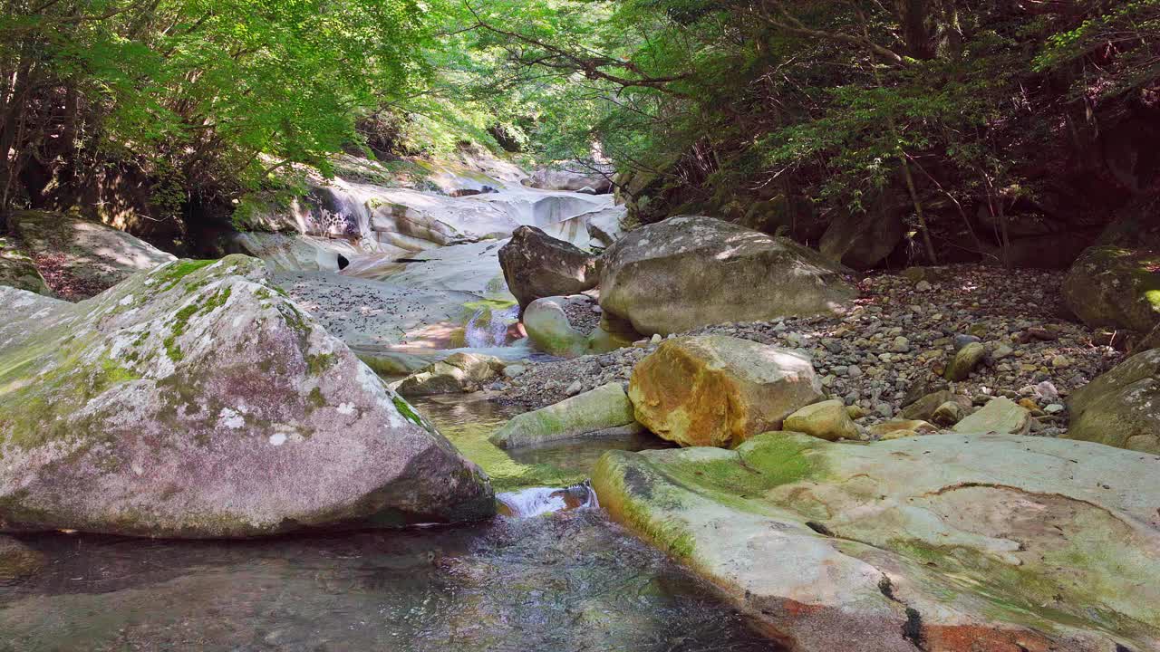 水流过峡谷视频素材