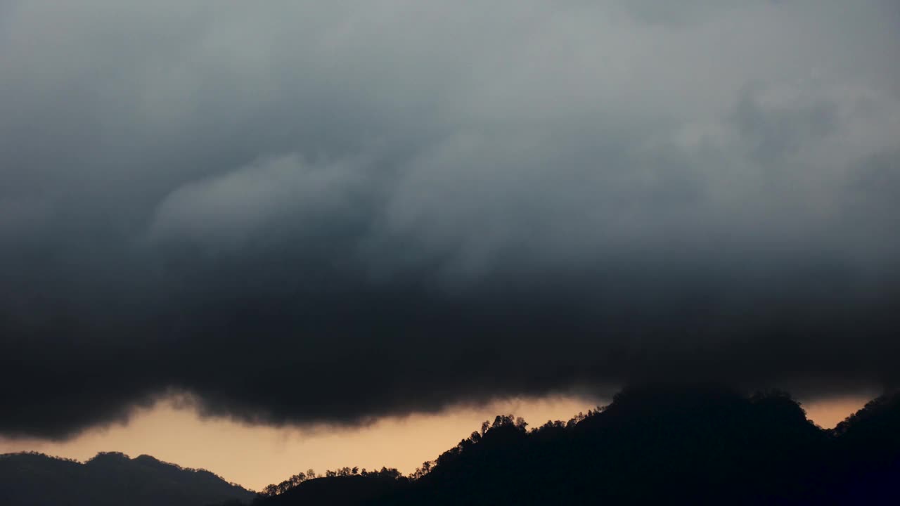 印度季风云的时间流逝视频素材