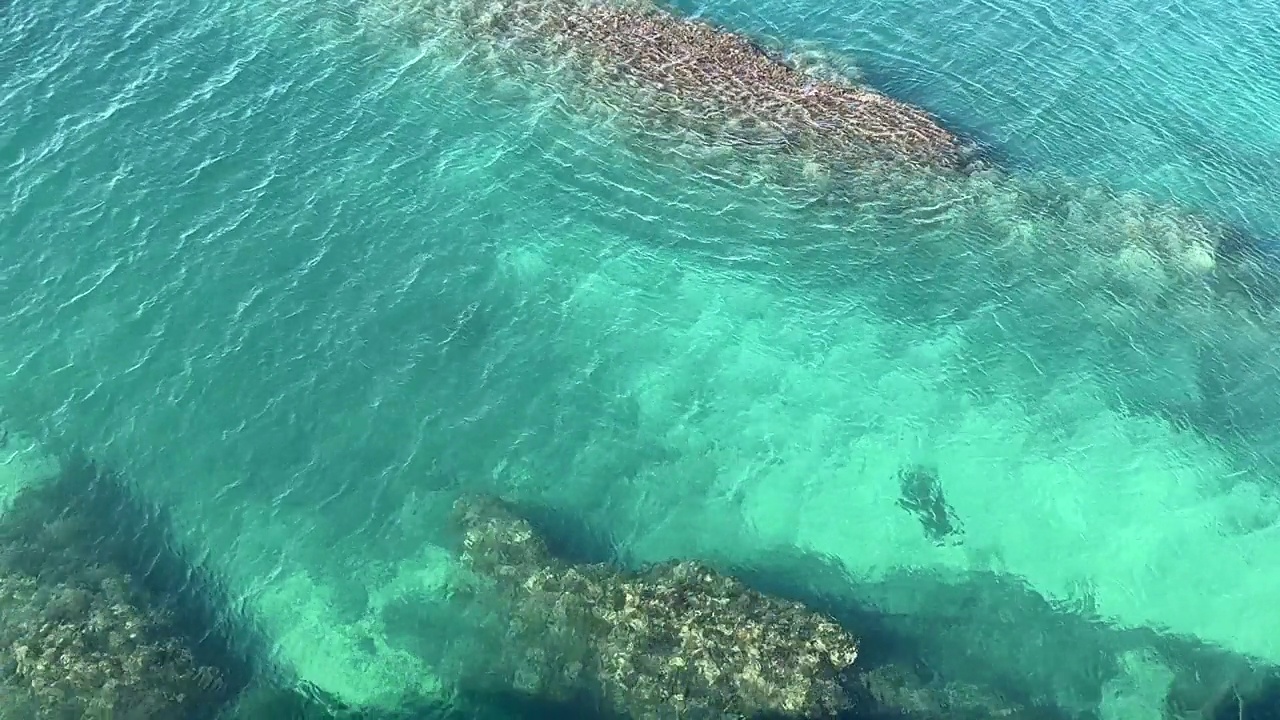 湛蓝湛蓝的海水…视频素材