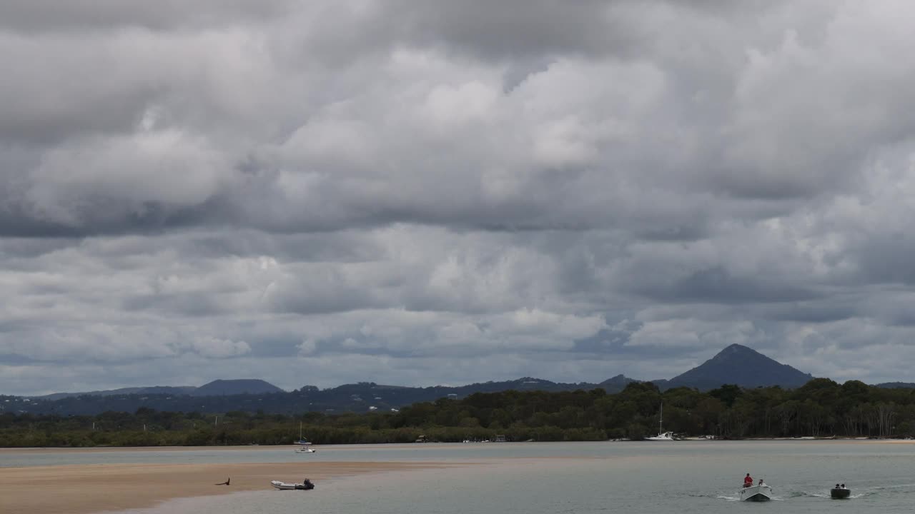 澳大利亚努沙海滩景观的时间流逝视频素材