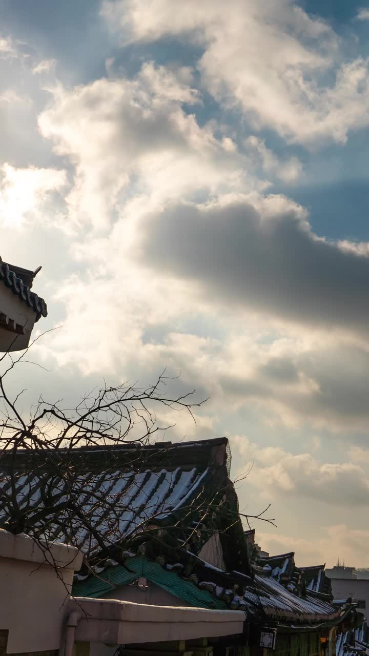 韩国首尔的北村韩屋村视频素材