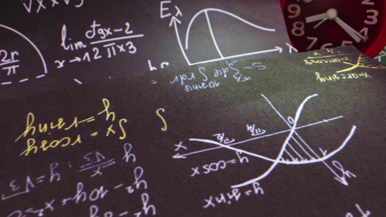 科学计算物理数学和化学公式背景视频视频素材