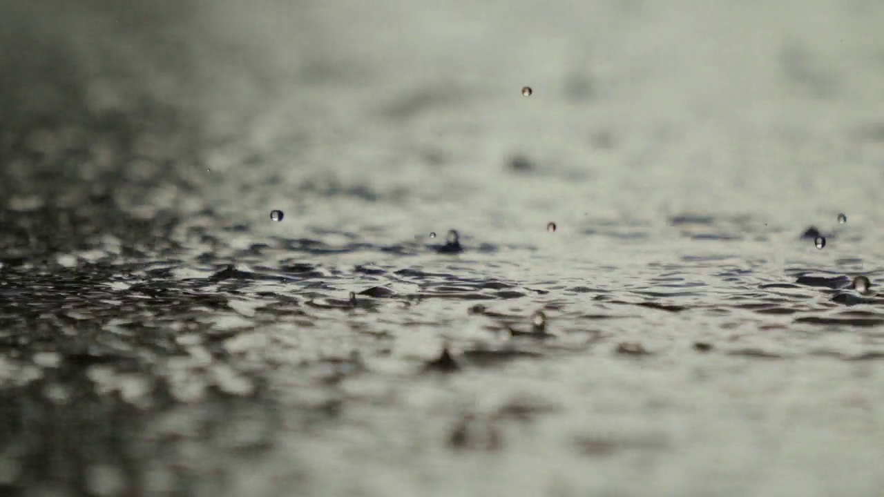 地板上有4k的雨水视频素材