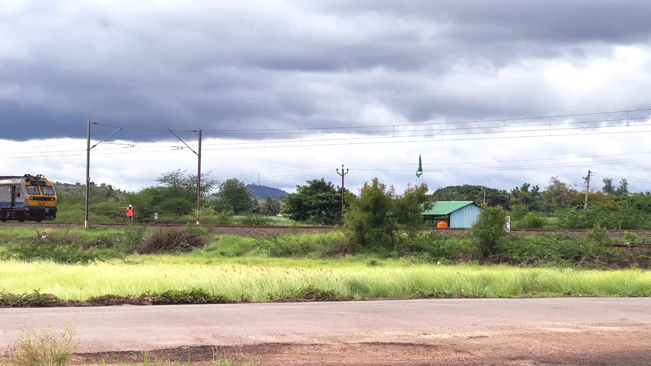 印度通勤列车视频素材