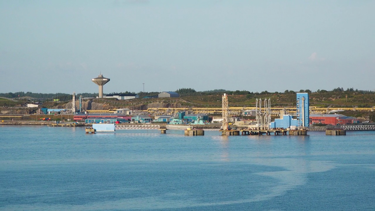 海上油气生产技术。石油天然气工业视频素材