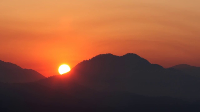 山巅日出时光流逝视频素材