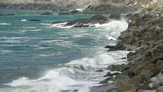 海浪慢镜头视频素材