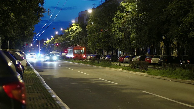 交通,街道,夜晚视频素材