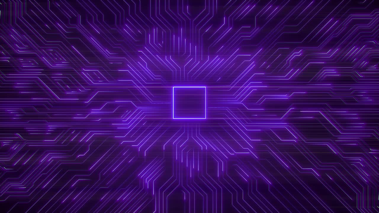 AI web网络，技术电路板，先进技术可视化CPU处理器视频素材