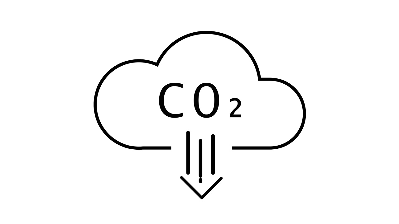 二氧化碳碳排放和减少概念图标动画。环境生态与大气保护视频素材