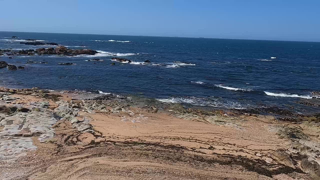 Matosinhos海滩，海滨，沙滩，夏天视频素材