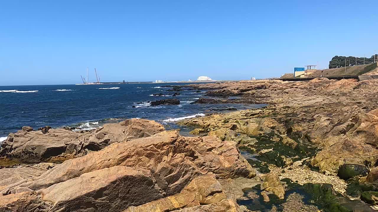 Matosinhos海滩，海滨，沙滩，夏天视频素材