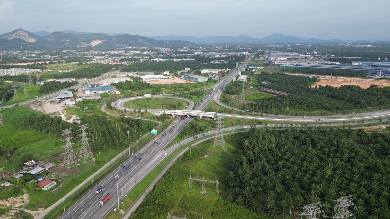 空中南北公路视频素材