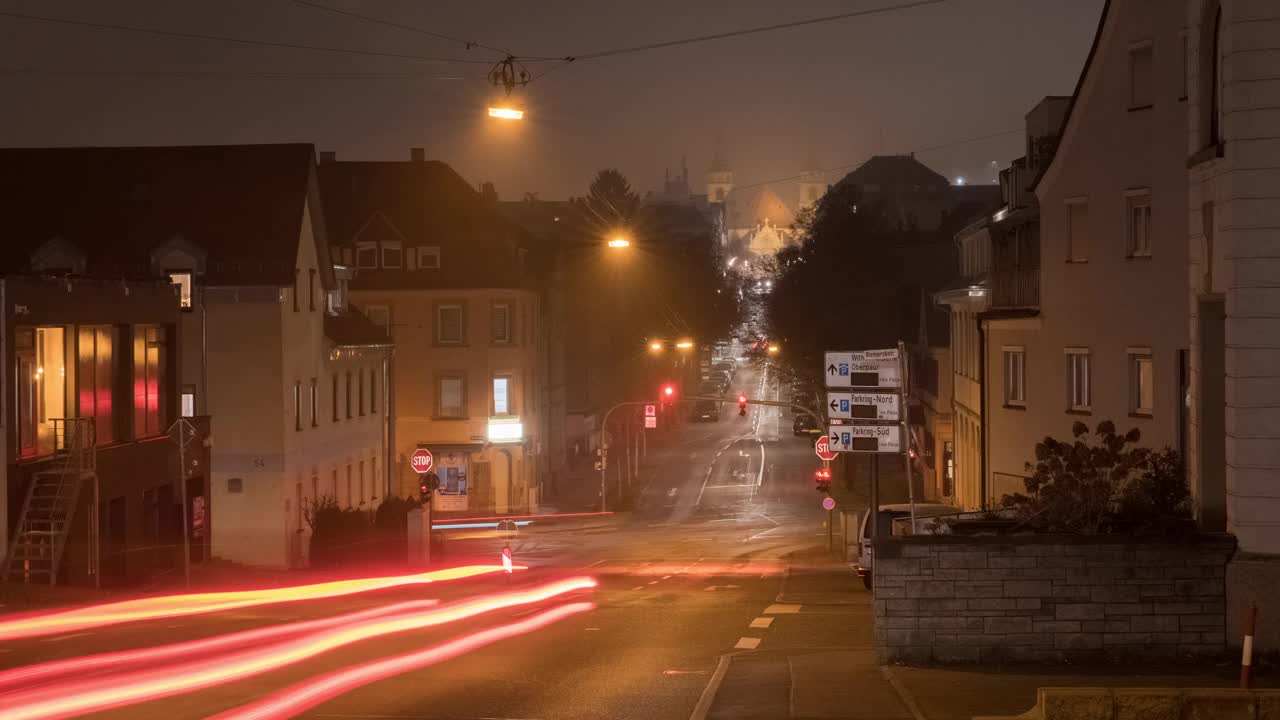 路德维希堡的夜景视频素材