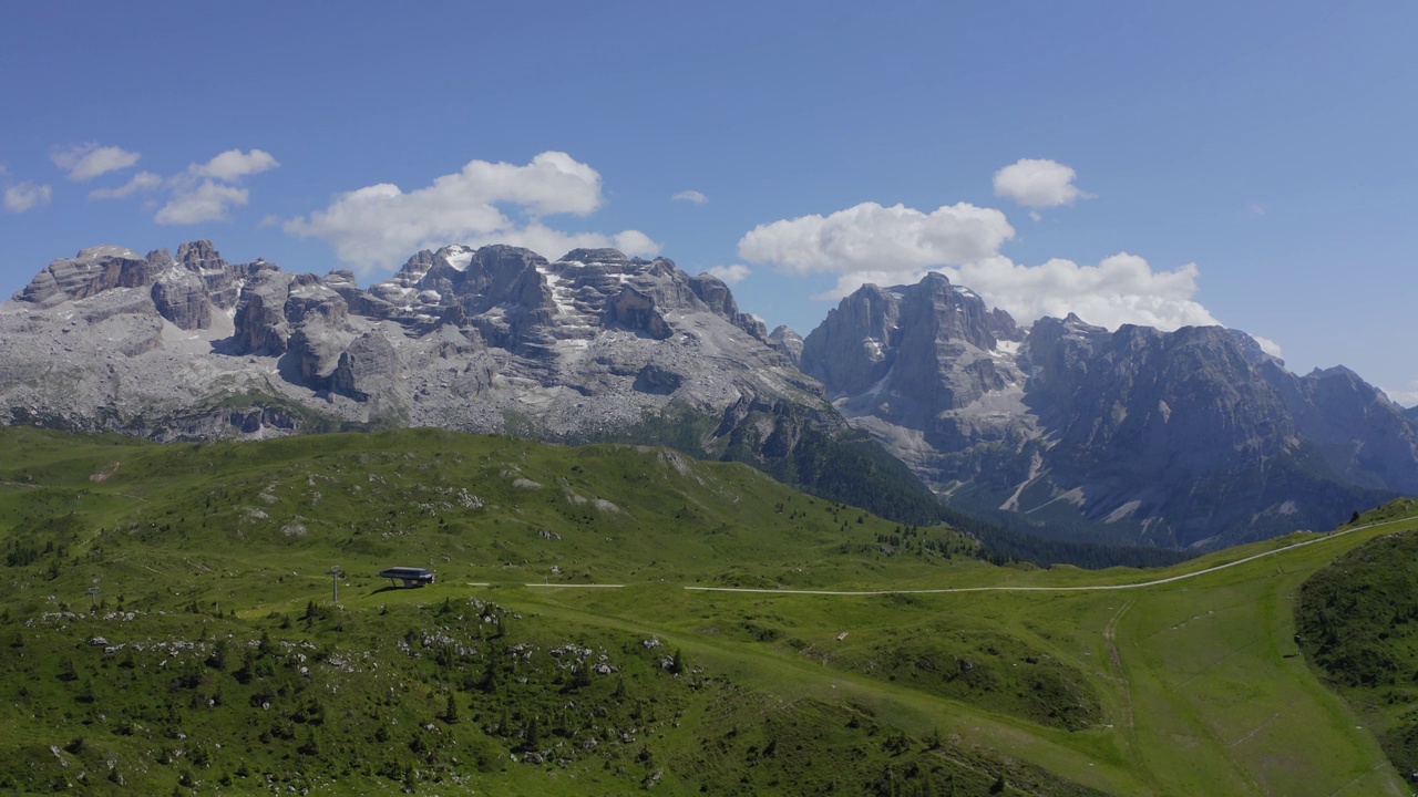 trentino brenta白云岩全景鸟瞰图视频素材