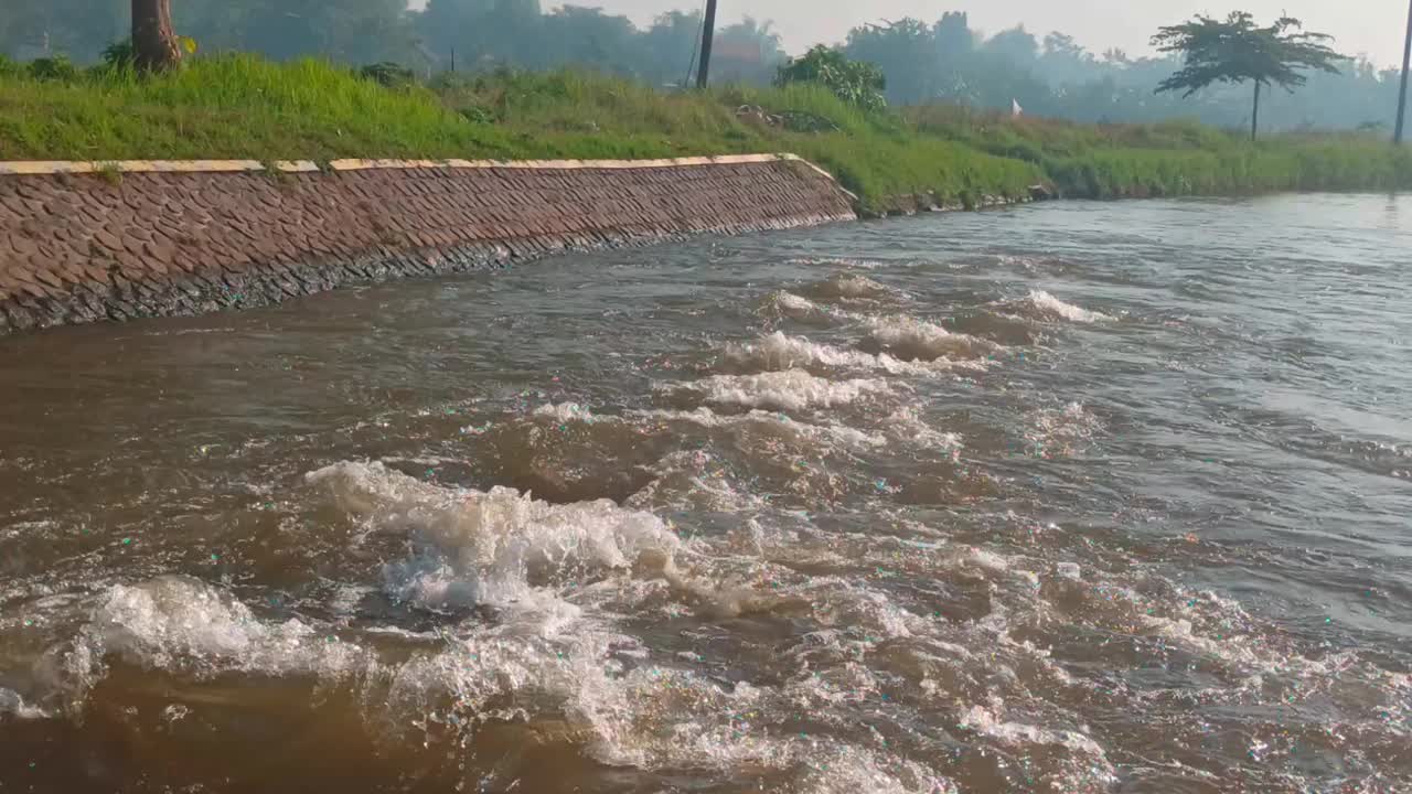 河水流速非常快视频素材