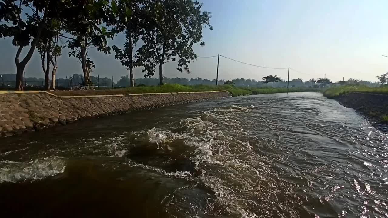 河水流速非常快视频素材