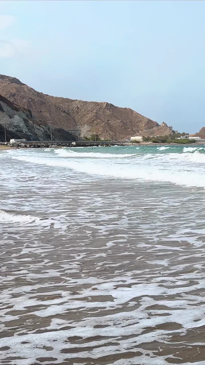 浩法坎海景，海波视频素材