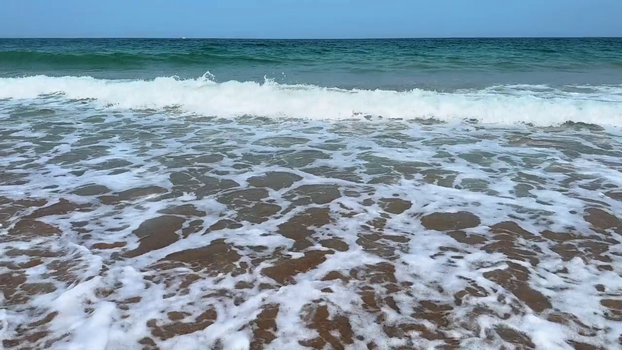 浩法坎海景，海波视频素材