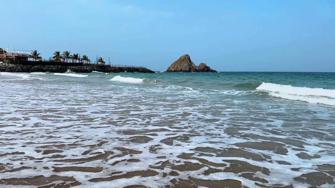 浩法坎海景，海波视频素材