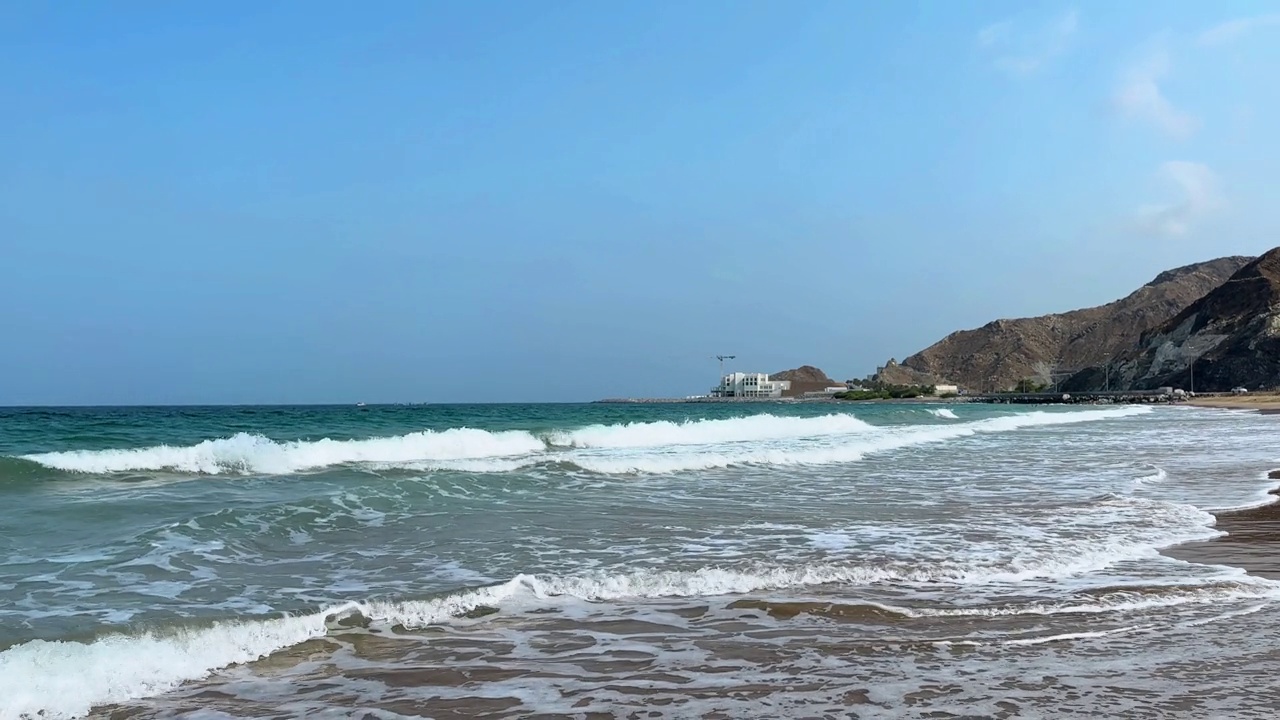 浩法坎海景，海波视频素材