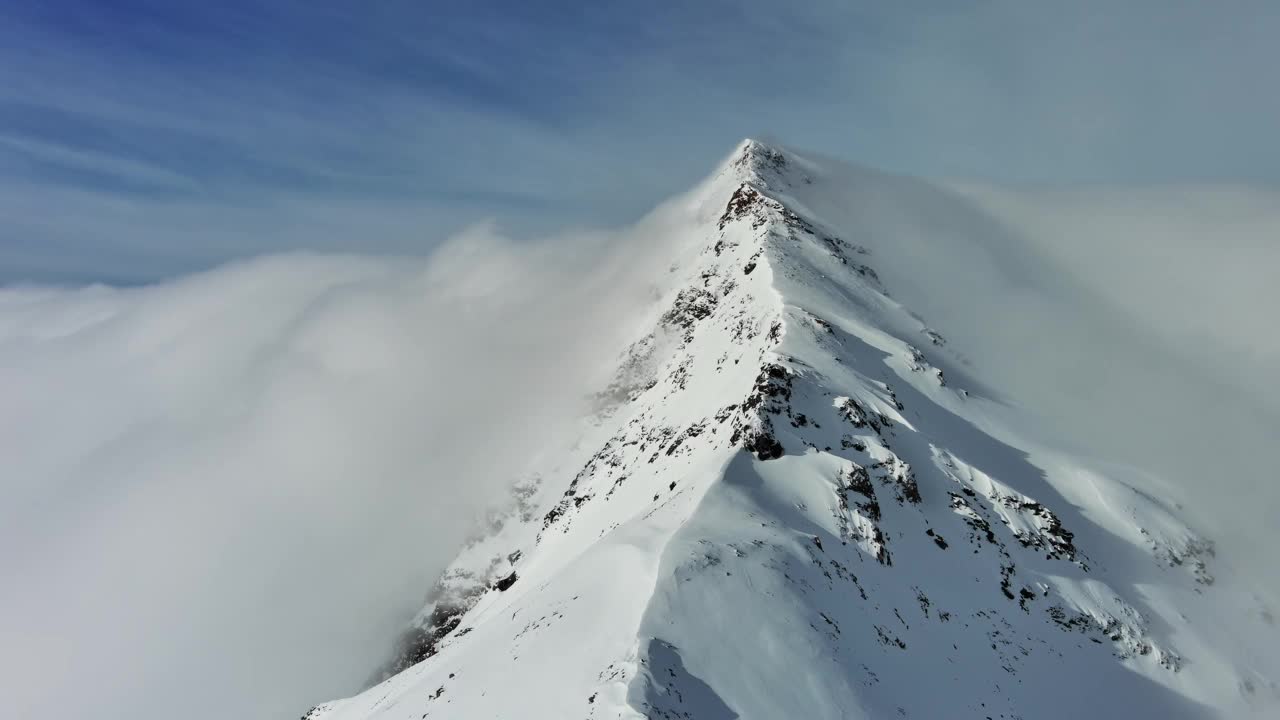 高山雪山景观视频素材