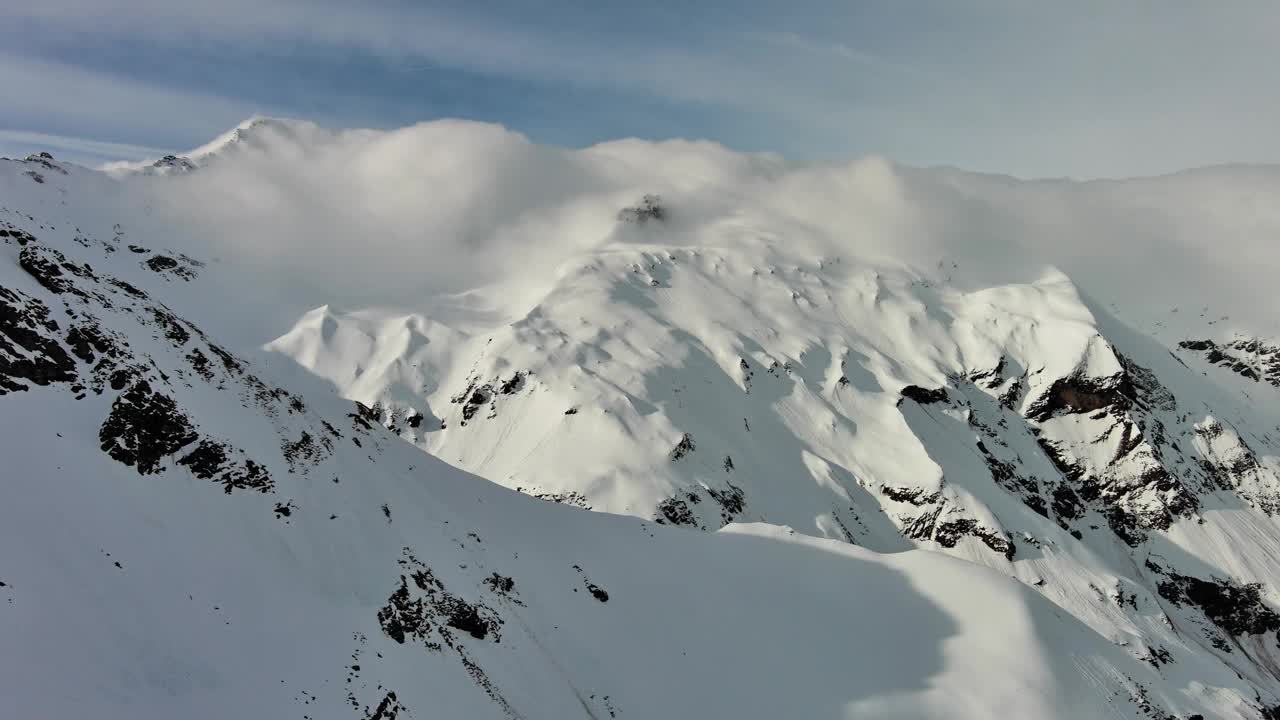 高山雪山景观视频素材