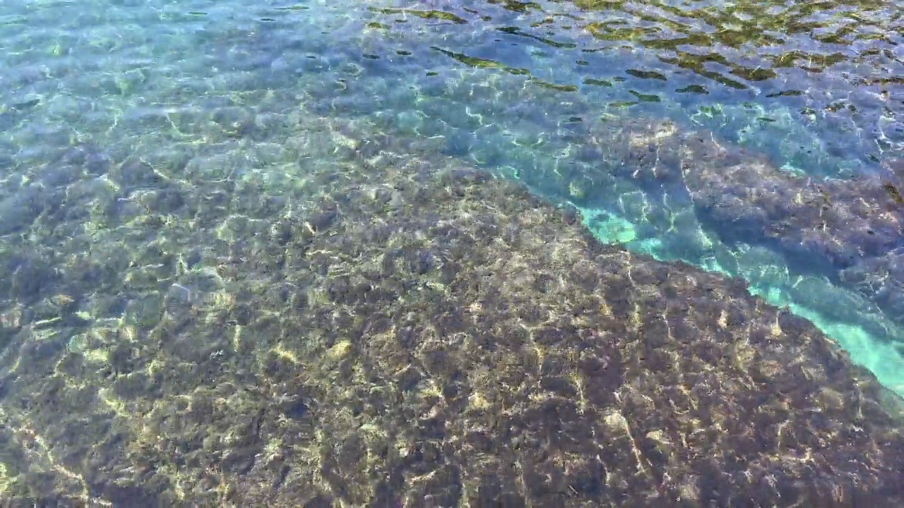 海水表面晶莹剔透。视频素材