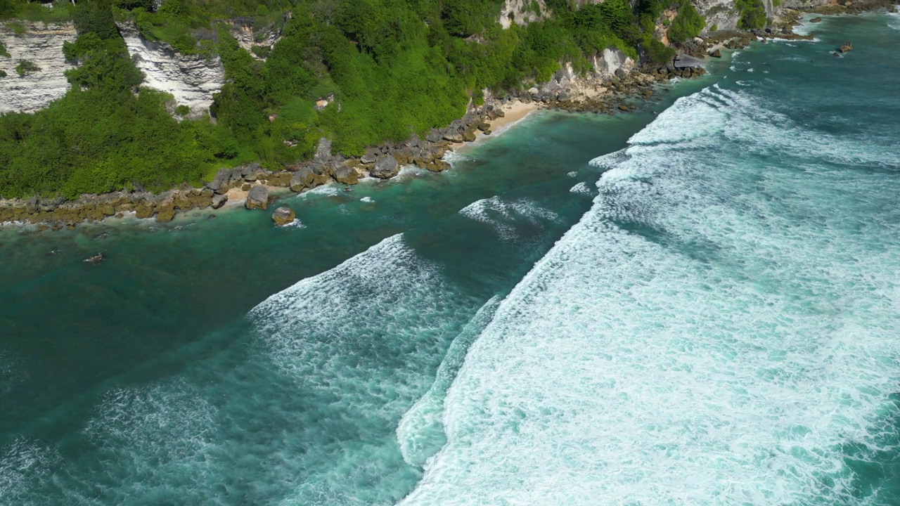 海浪模式背景鸟瞰图视频素材