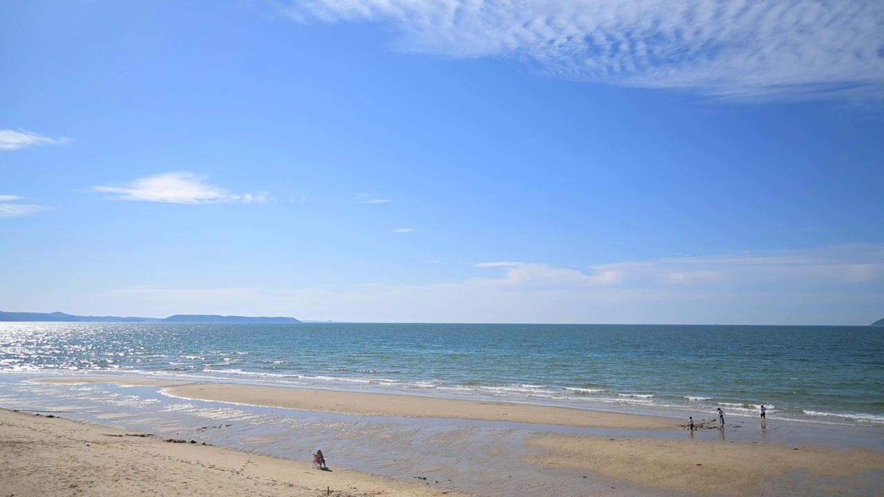 夏日的海滨风光和海浪声视频素材