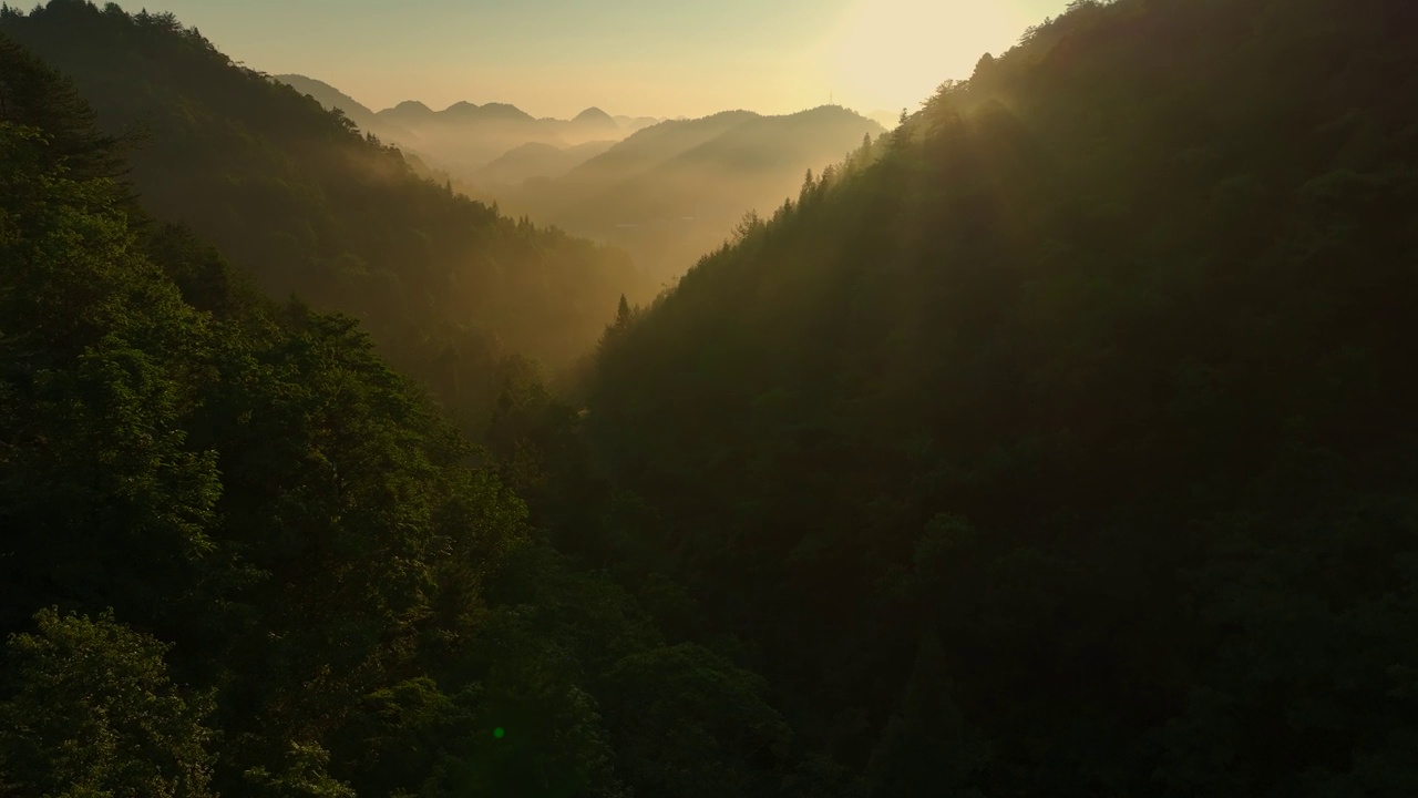 清晨的山谷视频素材