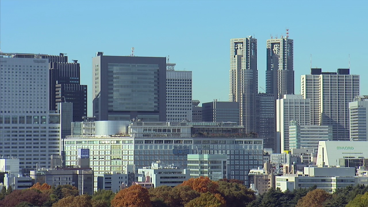 新宿的高楼大厦，视频素材