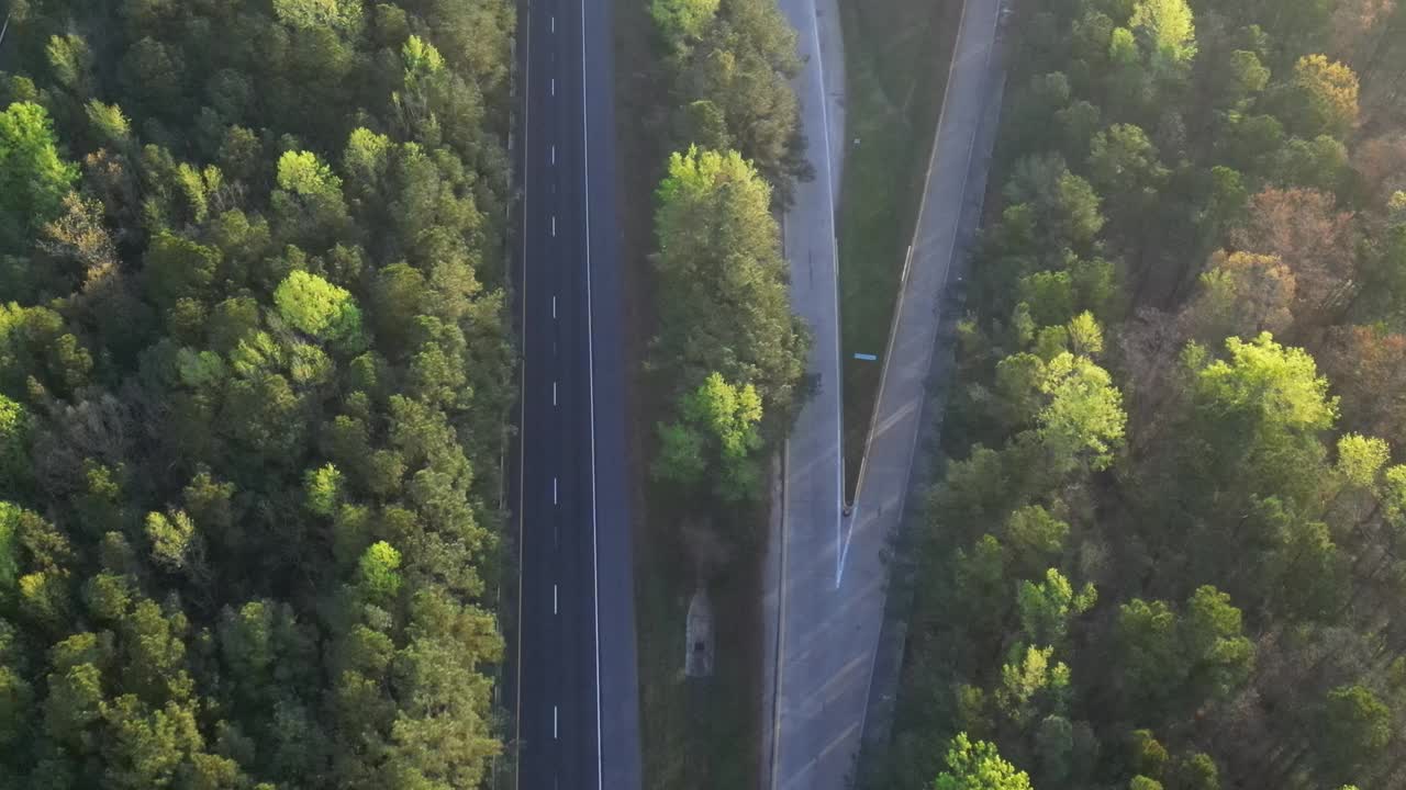 公路交通的鸟瞰图视频素材