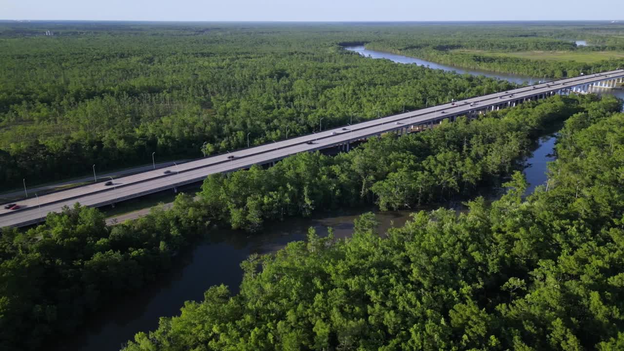 公路交通的鸟瞰图视频素材